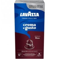 Lavazza Nespresso Crema e Gusto Ricco Лаваца Неспресо Крема е Густо Рико 10 броя алуминиеви капсули