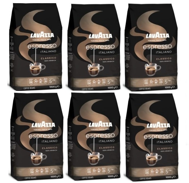 Лаваца еспресо 100% Арабика 6 кг. на зърна ( 47.99 лв за 1 кг.)