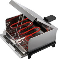 Парти грил SAPIR SP 1015 PGS, 800W, Демонтиращи се дръжка и скара, Тавичка за мазнина, Инокс