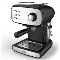 Еспресо машина ZEPHYR ZP 1171 J, 850W, 15 бара, 1.5 литра, Крема диск, Разпенване, Инокс/черен