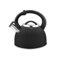 Свирещ чайник HAUS ROLAND HR-732-2 black, 3 литра, неръждаема стомана, термо дръжка, черно