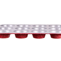 Форма за мъфини и кексчета ZEPHYR Red Passion ZP 1223 EG, 12 мъфина, Мраморно покритие, Червен