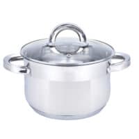 Тенджера с капак SAPIR SP 1210, Mногослойно дъно, Pодходяща за индукция, инокс, висококачествена