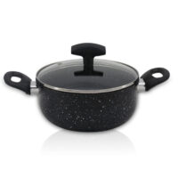 Тенджера SAPIR SP 1318 VM24, 4.л, 24х10.5 см, Мраморно покритие, Индукция, Черен