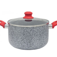 Дълбока тенджера с капак ZEPHYR ZP 1318 NM, Мраморно-керамично покритие, за индукция