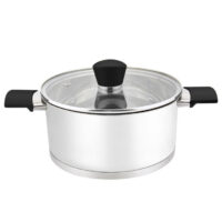 Тенджера с капак ZEPHYR ZP 1210, Многослойно дъно, Инокс