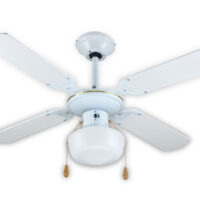 Вентилатор за таван с 1 лампа SAPIR SP 1760 4C1L, 50W, 106 см, 3 степени, Въртене в две посоки, Бял