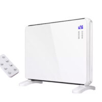 Конвектор със стъклен панел ZEPHYR ZP 1974 G, 2000W, За стена или под, 2 степени, Дистанционно, 5 до 35°C, LCD, Бял