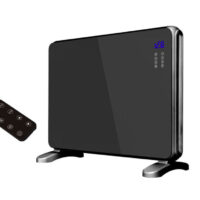 Конвектор със стъклен панел ZEPHYR ZP 1974 G, 2000W, За стена или под, 2 степени, Дистанционно, 5 до 35°C, LCD, Черен