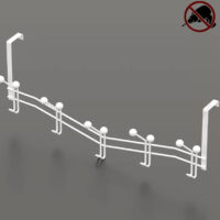 ЗАКАЧАЛКА ЗА ВРАТА TEKNO TEL MG-086W , с 5 куки , бяло