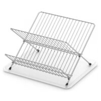 Сгъваем сушилник за съдове ZEPHYR ZP-3000-TX , 2 нива, 36х30х21 см, Хром