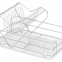 СУШИЛНИК ЗА СЪДОВЕ TEKNO TEL KB-011 , хром , прозрачна тавичка