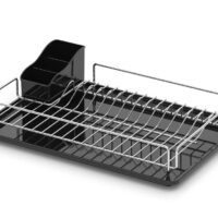 СУШИЛНИК ЗА СЪДОВЕ TEKNO TEL KB-006BP , 2 нива , хром-черна тавичка