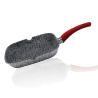 Грил тиган ZEPHYR Actual Line ZP 4316 NM24, 24 см, Керамично-мраморно покритие, Сив/червен