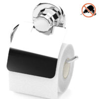 Поставка за тоалетна хартия с капак TEKNO TEL  DM 238, 15х5х15 см, Вакуум, Хром