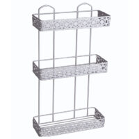 ПОСТАВКА ЗА БАНЯ TEKNO TEL BK-079W 3 нива с декор./бяло