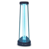 Бактерицидна антивирусна лампа V-TAC 11203, UV + Озон, 38W, 60 кв.м, Таймер, Черен