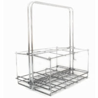 Сгъваема поставка за бутилки Kikkerland sp-BA50, Стояща, Хром