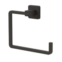 Закачалка за кърпа TEKNO TEL TR MG 335B, 19х14х6 см, Закрепване с дюбел, Матово черно