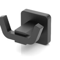 Закачалка за кърпи TEKNO TEL MG-336B , с две куки матирано с черно