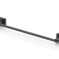 Закачалка за кърпи и хавлии TEKNO TEL TR MG 360B, 47х6х5 см, Закрепване с дюбел, Матово черно