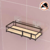 Поставка за баня TEKNO TEL ST-180HB , 1 ниво, с двойно лепяща лепенка , черно