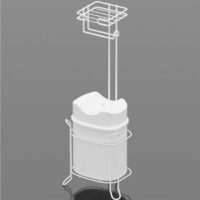 Стояща поставка за тоалетна хартия TEKNO TEL MG-098WW , с кошче