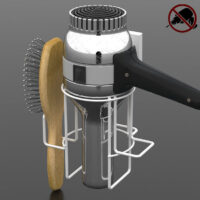 е: Поставка за сешоар TEKNO TEL EF-262W , двойно лепяща лепенка