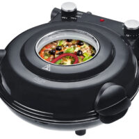 Електрическа фурна за пица Adler AD 6314, 1200W, 31.5 см, До 400C, 5 настройки на температурата, Таймер, Черен