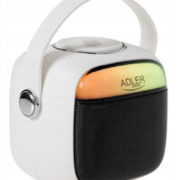 Караоке тонколона с микрофон Adler AD 1199, Безжична, 8ч автономия, USB-C, Bluetooth 5.1, Бял