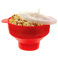 Силиконова купа за пуканки в микровълнова KINGHOFF KH 1258, BPA Free, от -40 до +230ºC, Червен