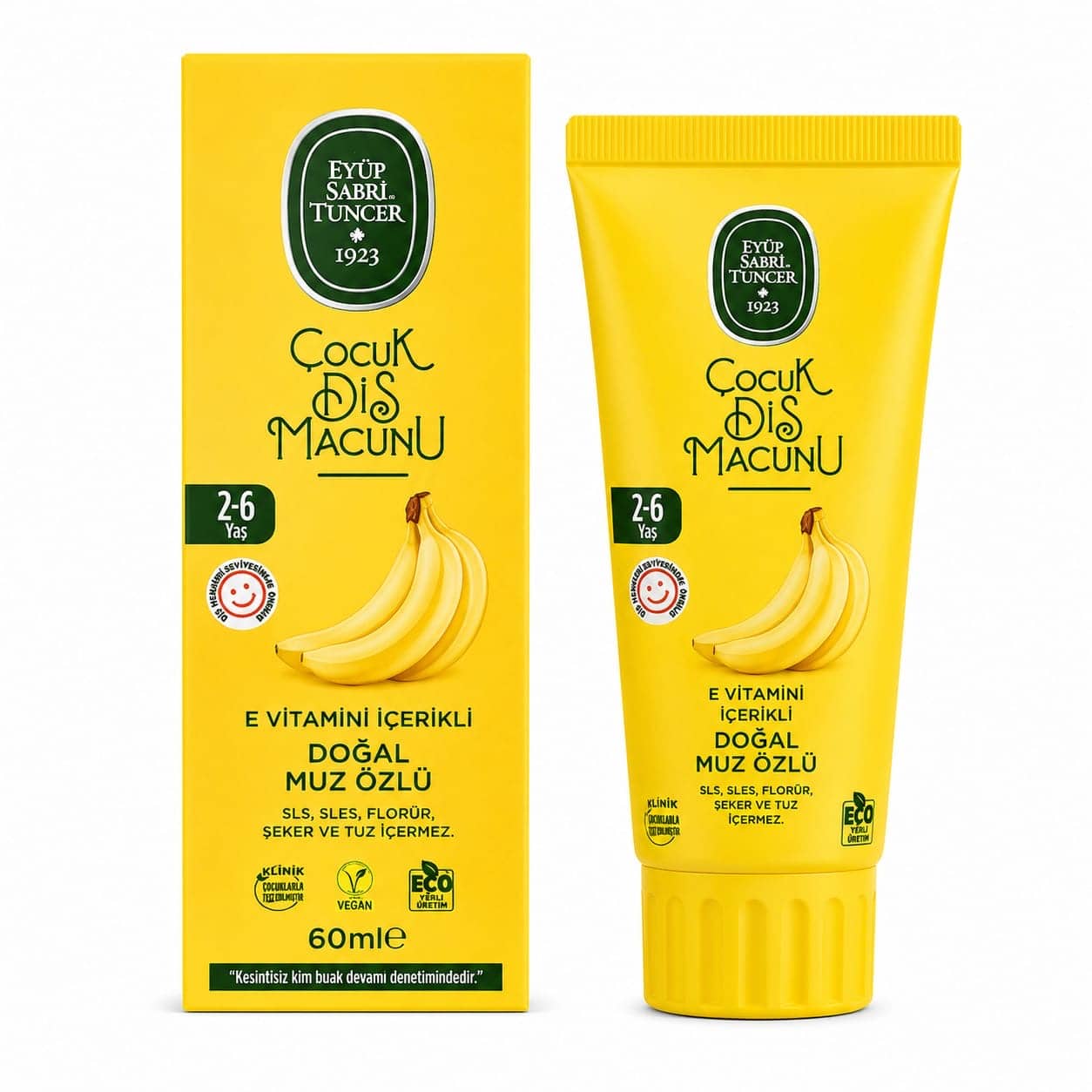 Натурална детска паста за зъби с банан 60 ml