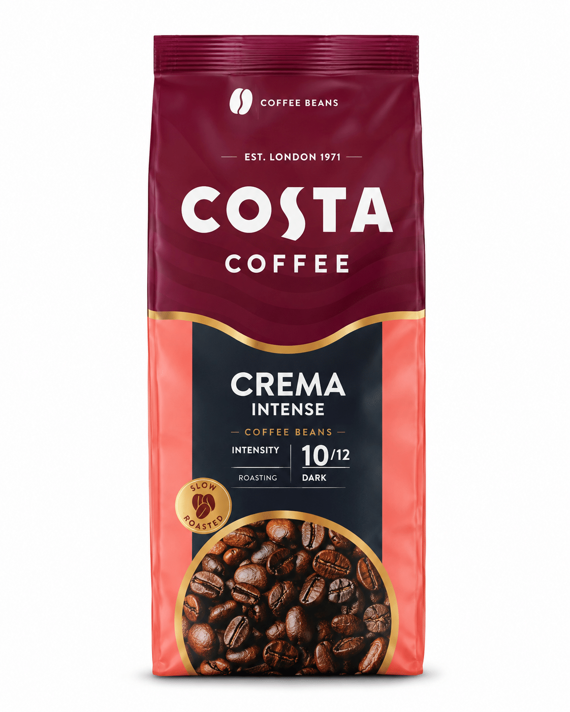 Коста Крема Интенз кафе на зърна 1 кг. Costa Crema Intense
