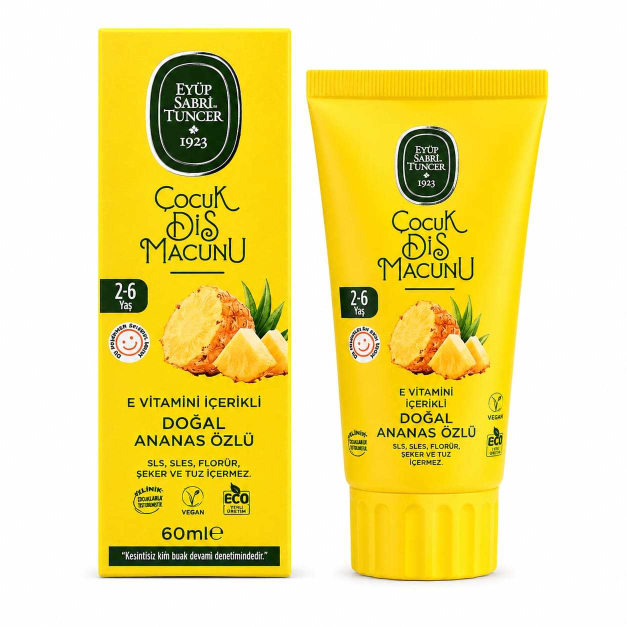 Натурална детска паста за зъби с ананас 60 ml